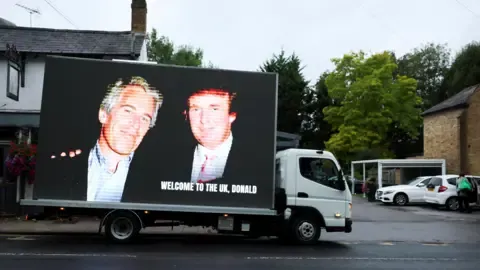 Four Arrests Made After Trump and Jeffrey Epstein Pictures Projected on Windsor Castle